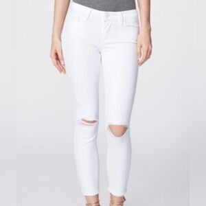 PAIGE Women's White Skinny Jeans